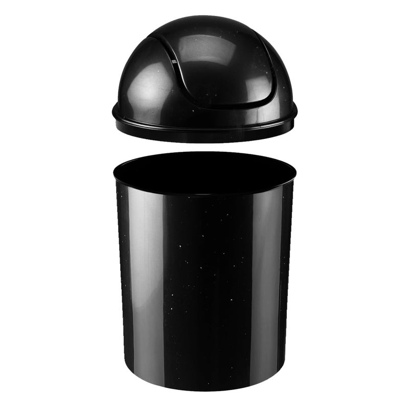 Umbra 1.25 Gallon Mini Waste Can with Removable Swing-Top Lid - Small Garbage Bin for Kitchen, Bathroom, Bedroom, Office - Compact Trash Can Fit Under Tables & Counters - Galaxy Black - Image 5
